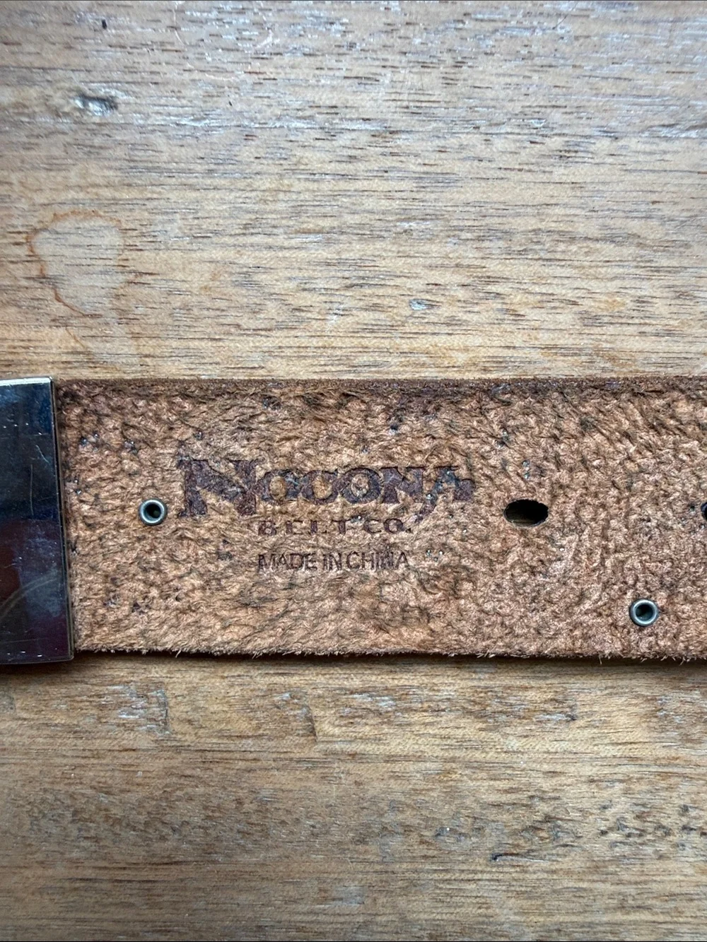 Embellished Brown Leather Western-Style Belt with Silver Buckle
